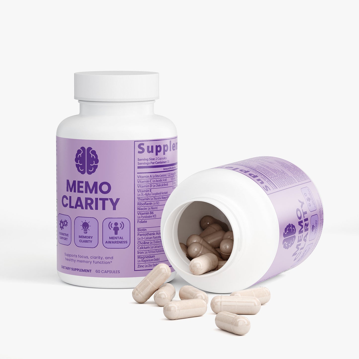 Memo Clarity Premium - 3 Bottle + Cognitive Coaching Experience (Delivered Daily on Messenger) + FREE Beetroot