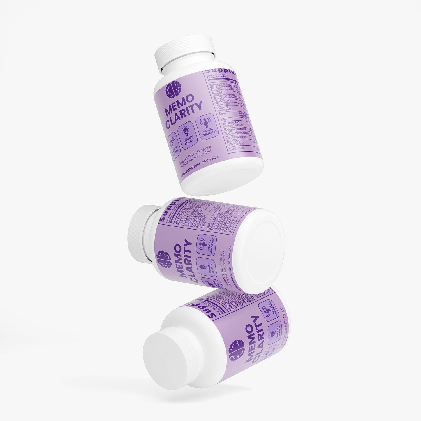 Memo Clarity Premium - 3 Bottle + Cognitive Coaching Experience (Delivered Daily on Messenger) + FREE Beetroot